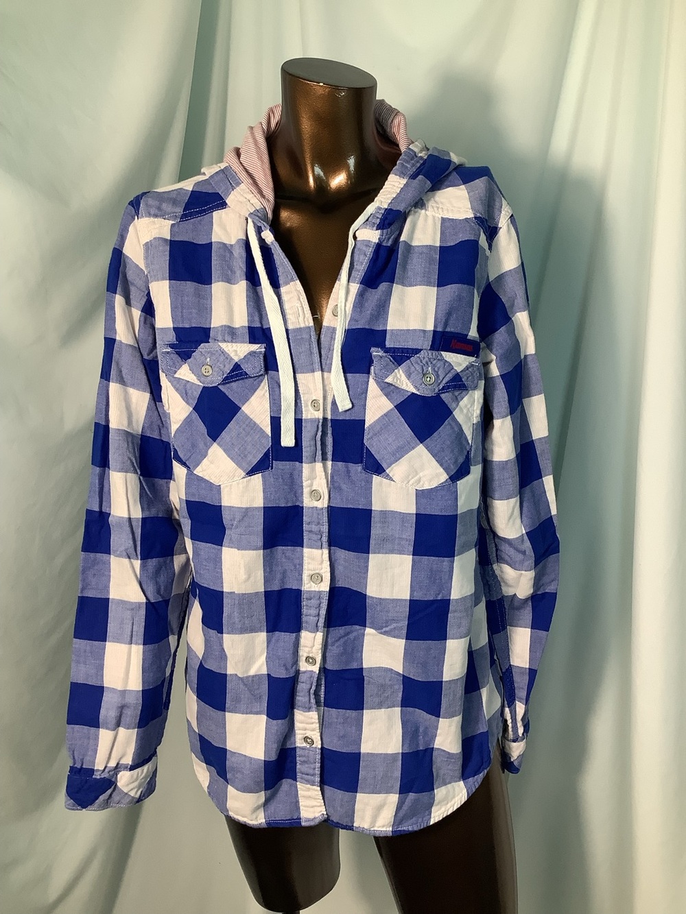 Columbia - University of Kansas KU cotton hooded shirt - Medium